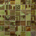 Green Patchwork Wool Rug - 7'1"W x 9'1" Default Title