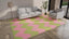Pink and Green Chevron Dhurrie Cotton Rug - 8'10" x 11'10"