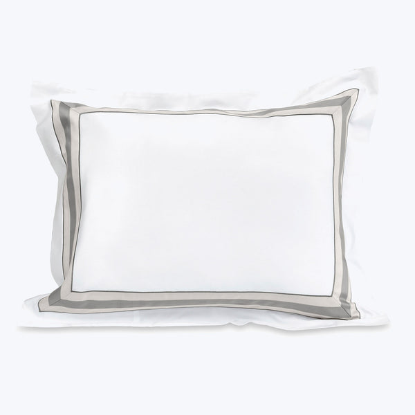 Dimora Duvet & Shams, White/Silver Moon Pillow Sham / Standard