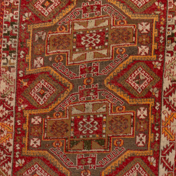Red Vintage Traditional Wool Rug - 4'5" x 10'5" Default Title