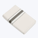 Dimora Sheets & Pillowcases, Pearl/Lead Grey Flat Sheet / King