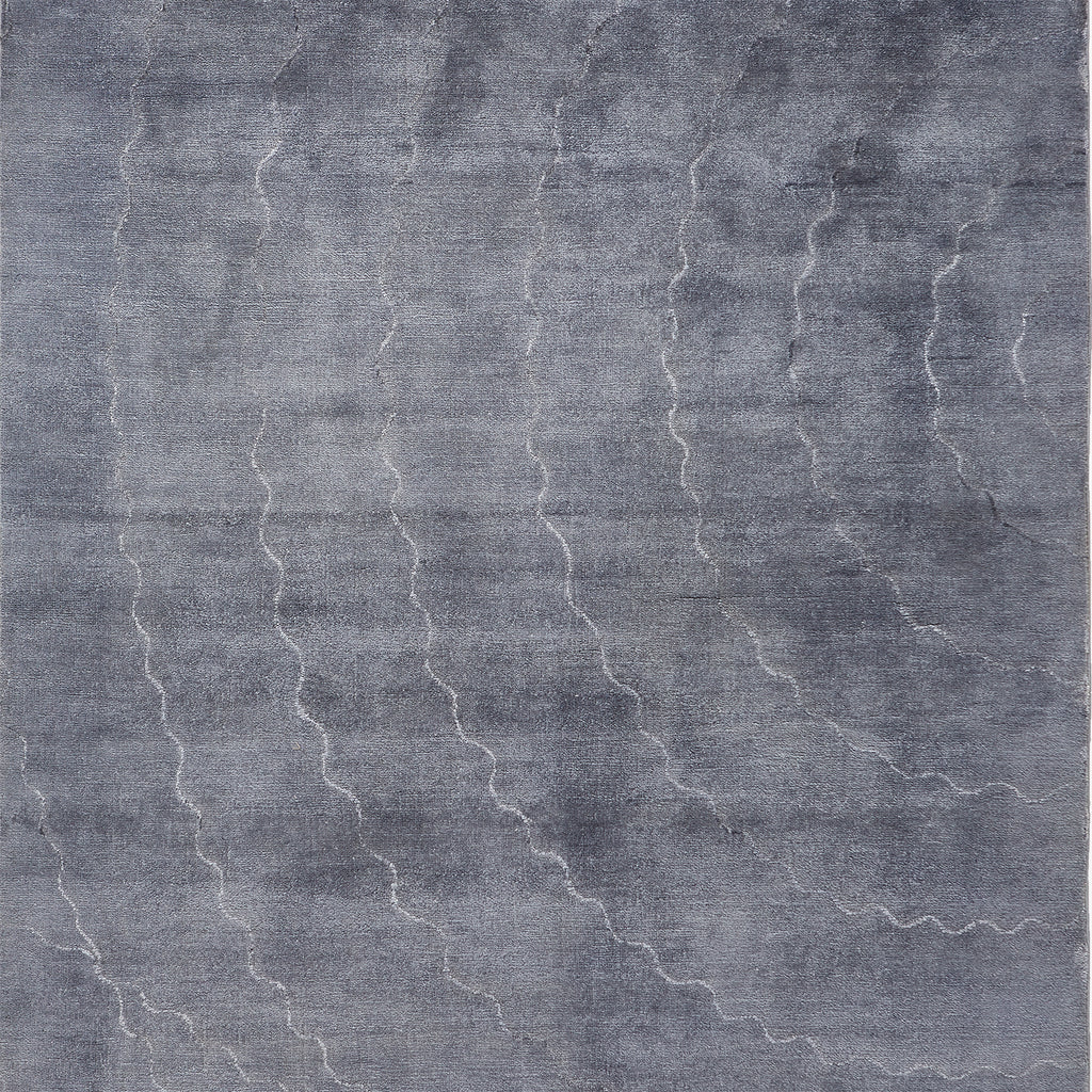 Grey Contemporary Wool Rug - 4'9" x 5'11"