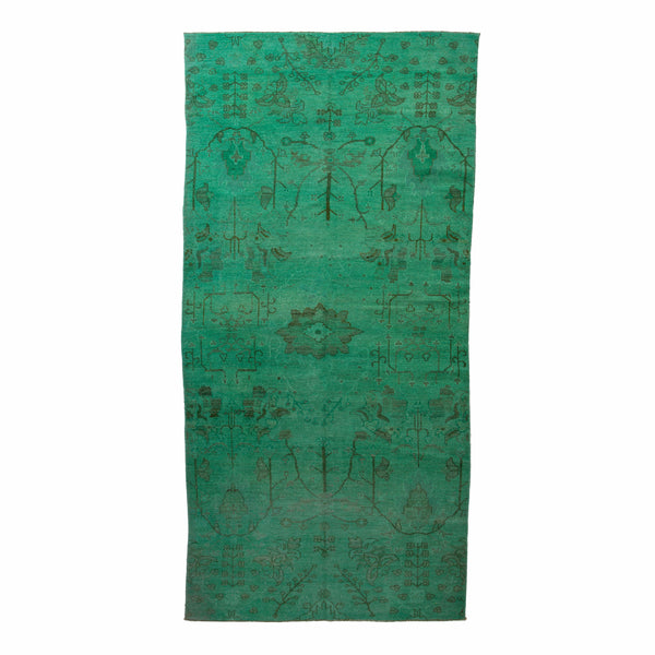 Green Overdyed Wool Rug - 6'10" x 14'7" Default Title