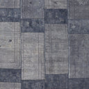Grey patchwork Wool Rug - 6'10" x 12'4"