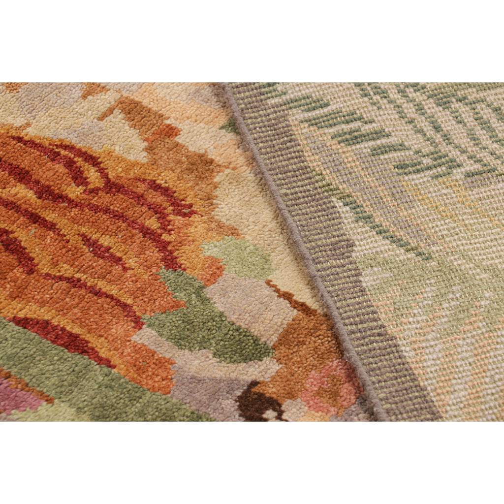 Multicolored Contemporary Wool Rug - 9'11" x 13'11"