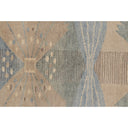 Blue and Brown Contemporary Scandinavian Wool Cotton Blend Rug - 9'4" x 11'11"