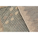 Blue and Brown Contemporary Scandinavian Wool Cotton Blend Rug - 9'4" x 11'11"
