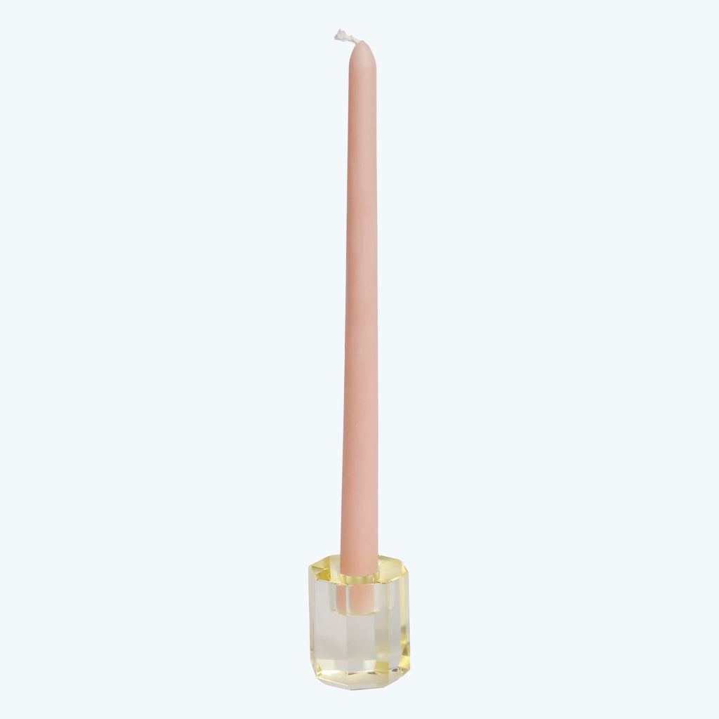Aura Crystal Candle Holder Tall Butter