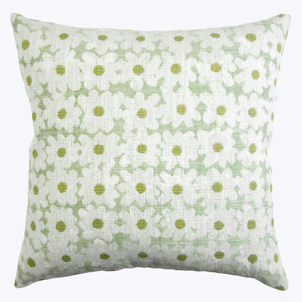 Daisy Indoor/Outdoor Pillow, Pear 21"x21"x5"