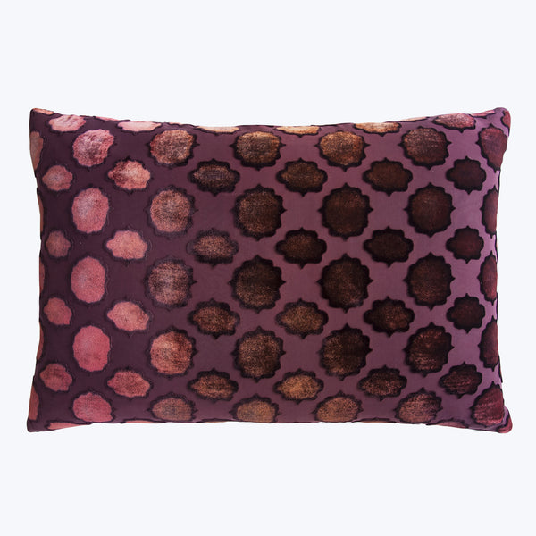 Mod Fretwork Velvet Lumbar Pillow, Wildberry Default Title