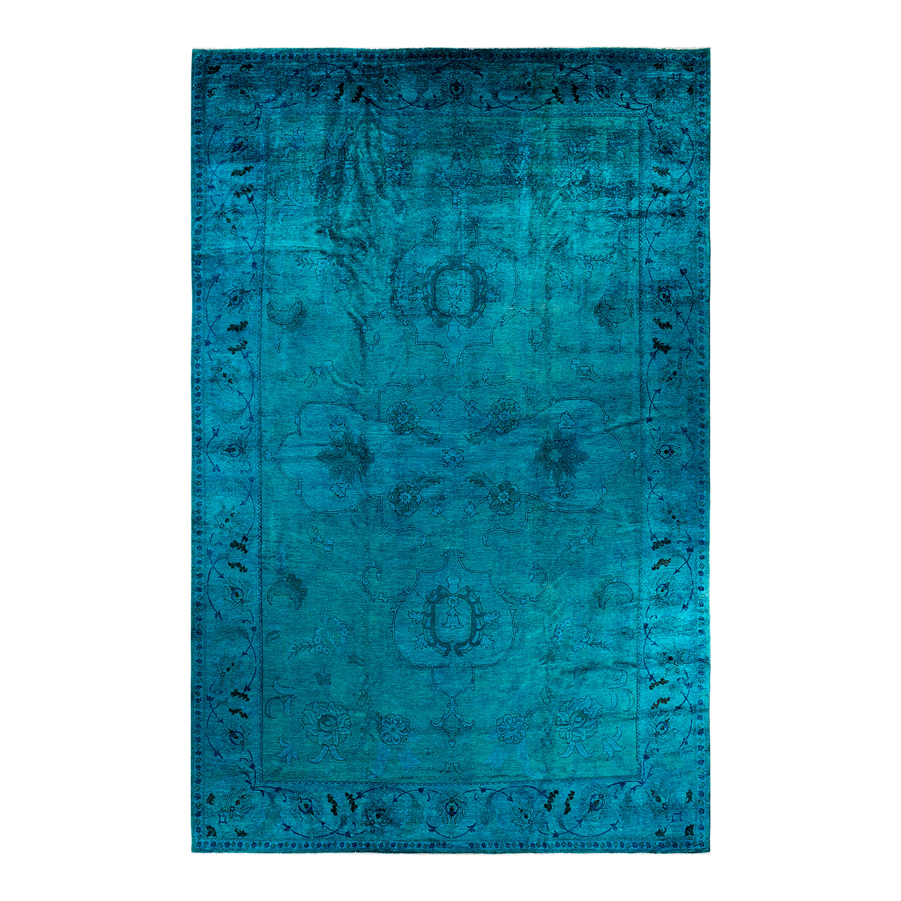 Green Overdyed Wool Rug - 11'6" x 17'8"