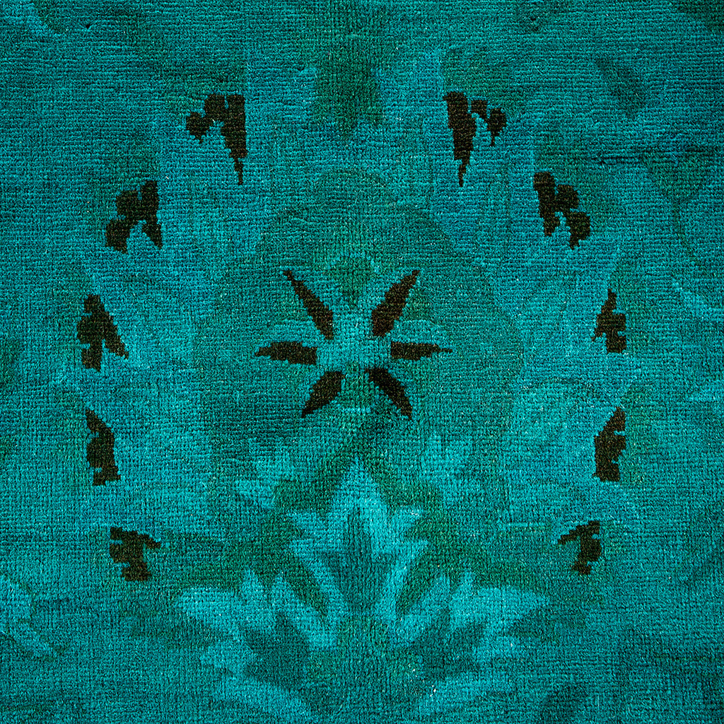 Green Overdyed Wool Rug - 12'1" x 15'9"