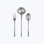 Due Serveware, Ice Finish Stainless Steel / 3 Piece Serving Set (Fork, Spoon, Ladle)