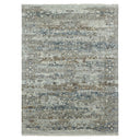 Grey Abstract Transitional Wool Rug - 9' x 12'
