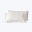 Rigato Sheets & Pillowcases, Beige Pillowcase Pair / Standard