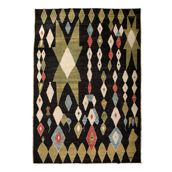 Zameen Patterned Modern Wool Rug - 14' x 19'3" Default Title