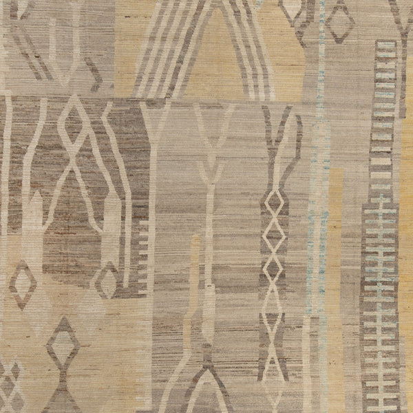 Zameen Patterned Modern Wool Rug - 14'2" x 19'7" Default Title