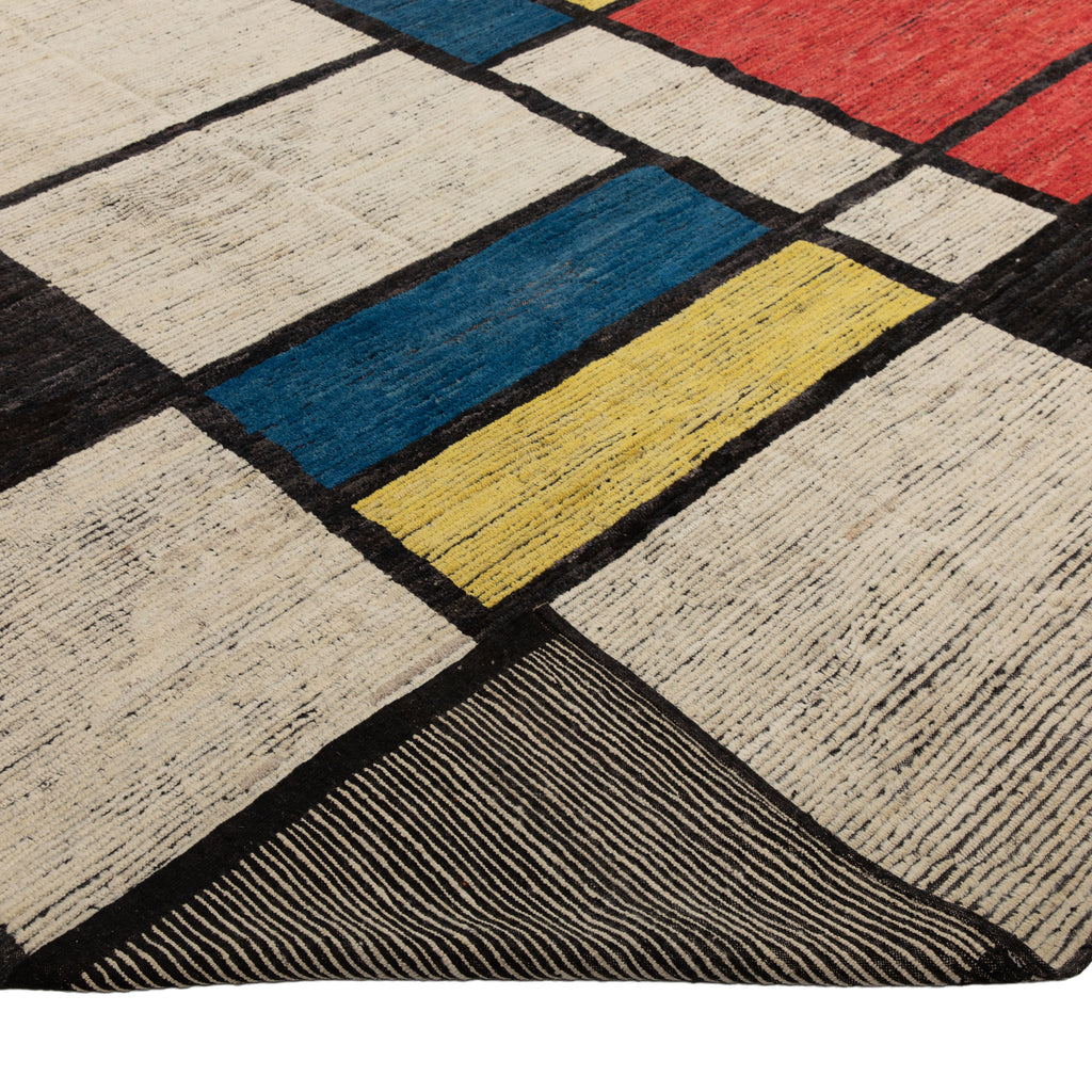 Zameen Patterned Modern Wool Rug - 12'4" x 14'11" Default Title