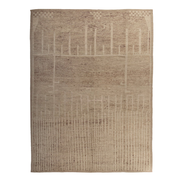 Zameen Patterned Modern Wool Rug - 10'4" x 14'2" Default Title