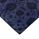 Purple Patterned Wool Rug - 3'3" x 8'2"