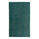 Blue Patterned Wool Rug - 3'10" x 8'