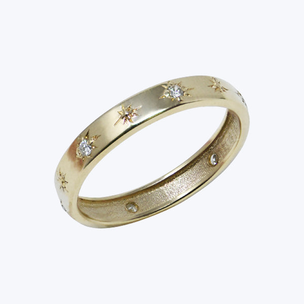 Anzie x Mel Soldera Diamond Ring, 14k Yellow Gold