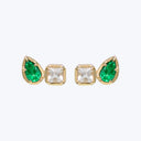 Melia Toi  & Mois Emerald + Diamond Stud