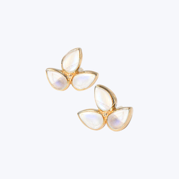Bouquet Fleur de Lis Moonstone Earrings