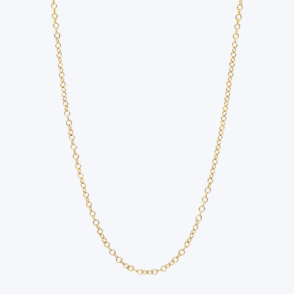 Thin Cable Chain Charm Necklace