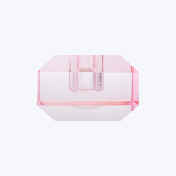 Simple Crystal Candle Holder Light Pink