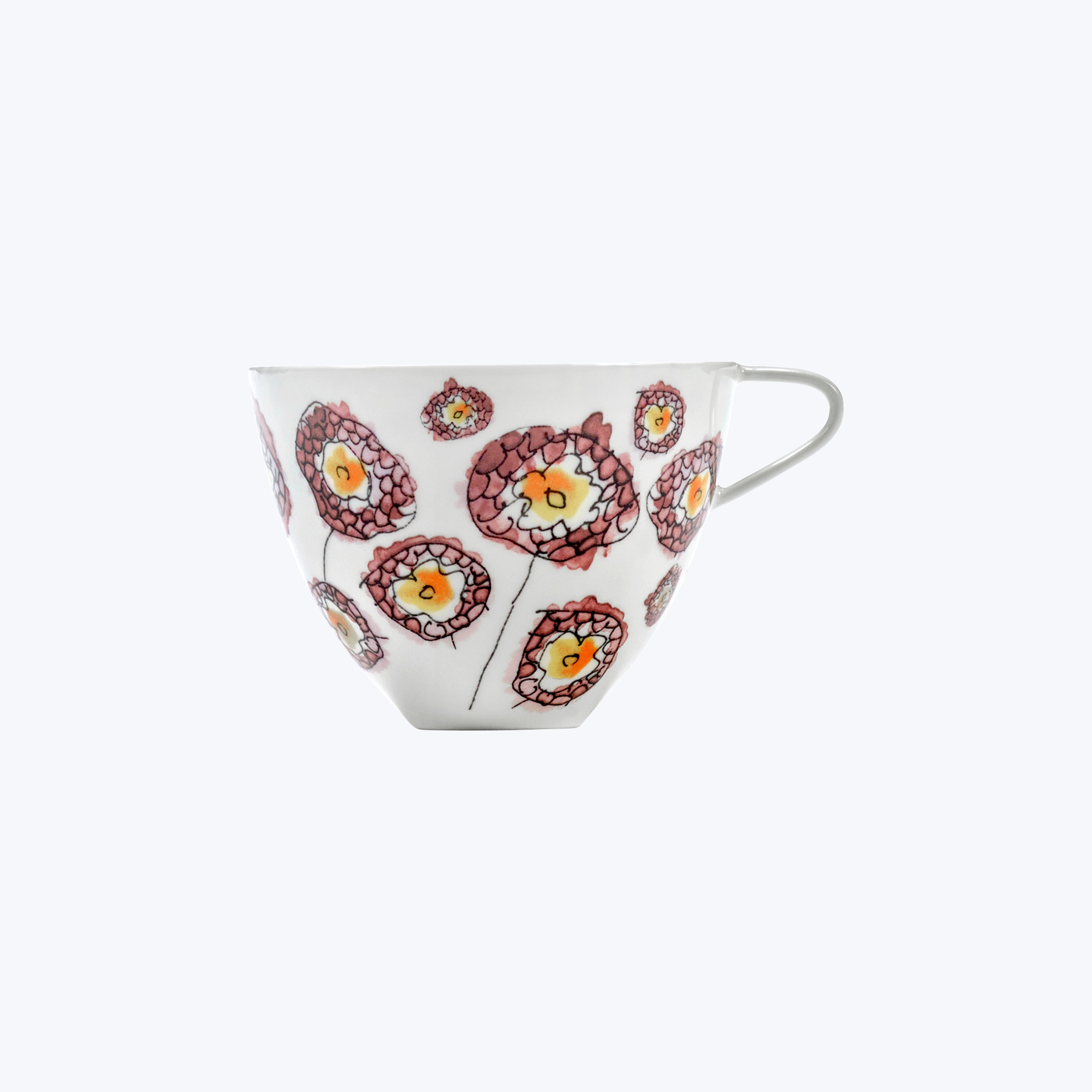 Midnight Flowers Cappuccino Cup Anemone Milk