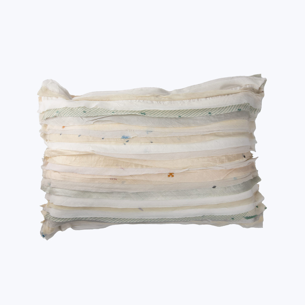 White Wavy Stripe Pillow