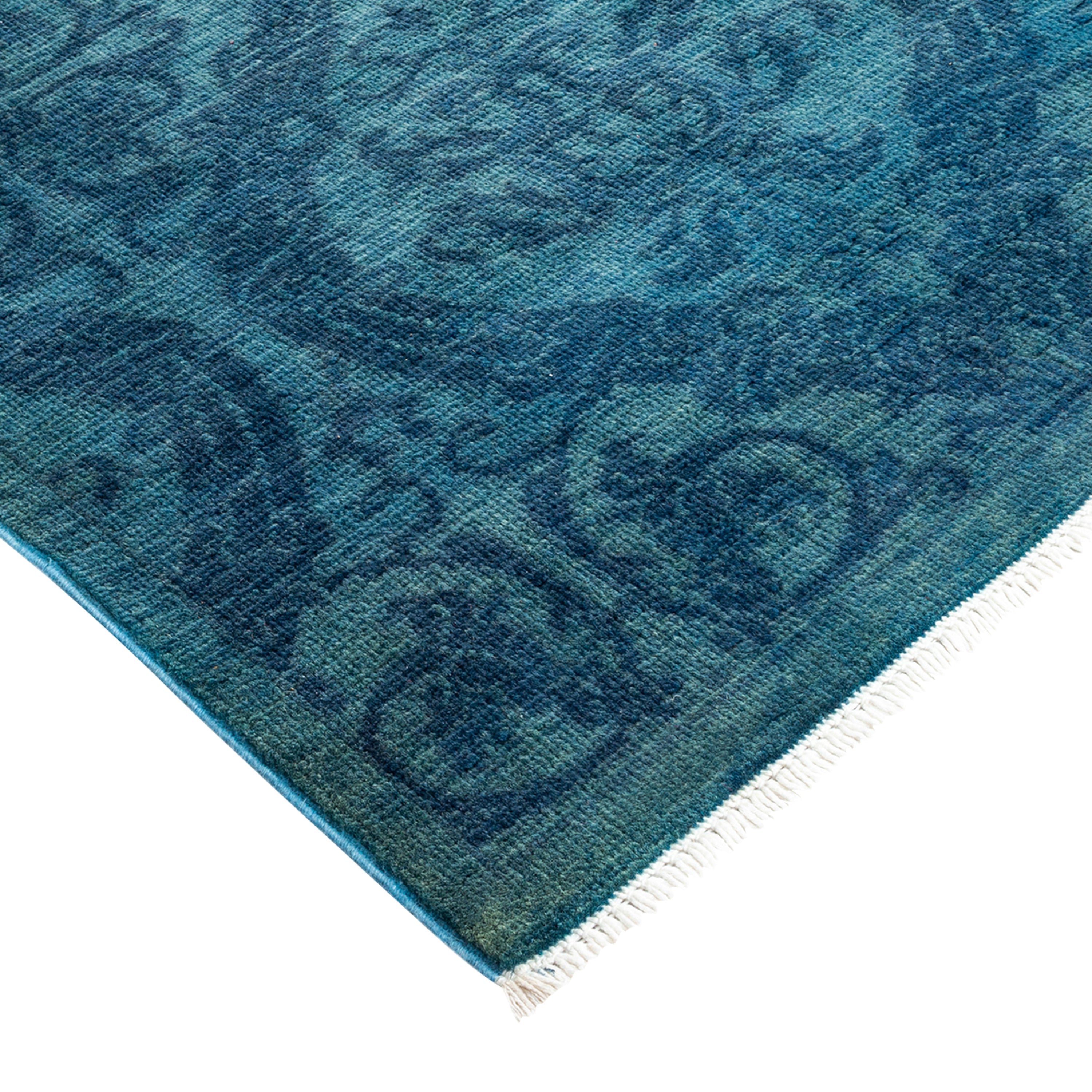 Overdyed Blue Wool Rug - 5'1" x 7'6" Default Title