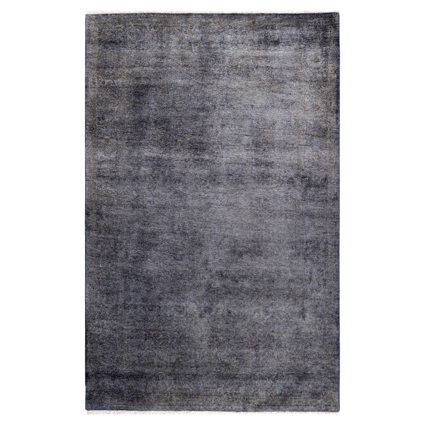 Overdyed Grey Wool Rug - 4' x 6'4" Default Title