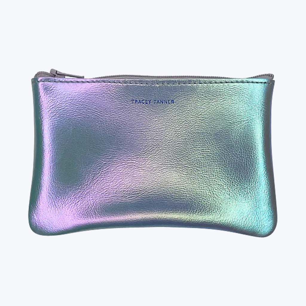 Iridescent Zip Pouch Small / Moonstone