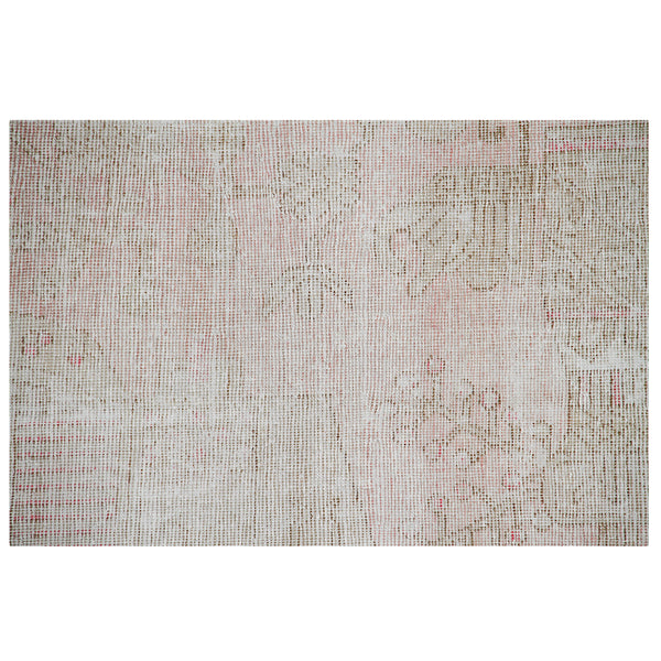 Pink Vintage Wool Cotton Blend Rug - 4'3" x 8'1"