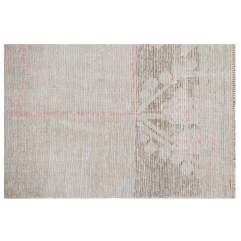 Pink Vintage Wool Cotton Blend Rug - 4'3" x 8'1"