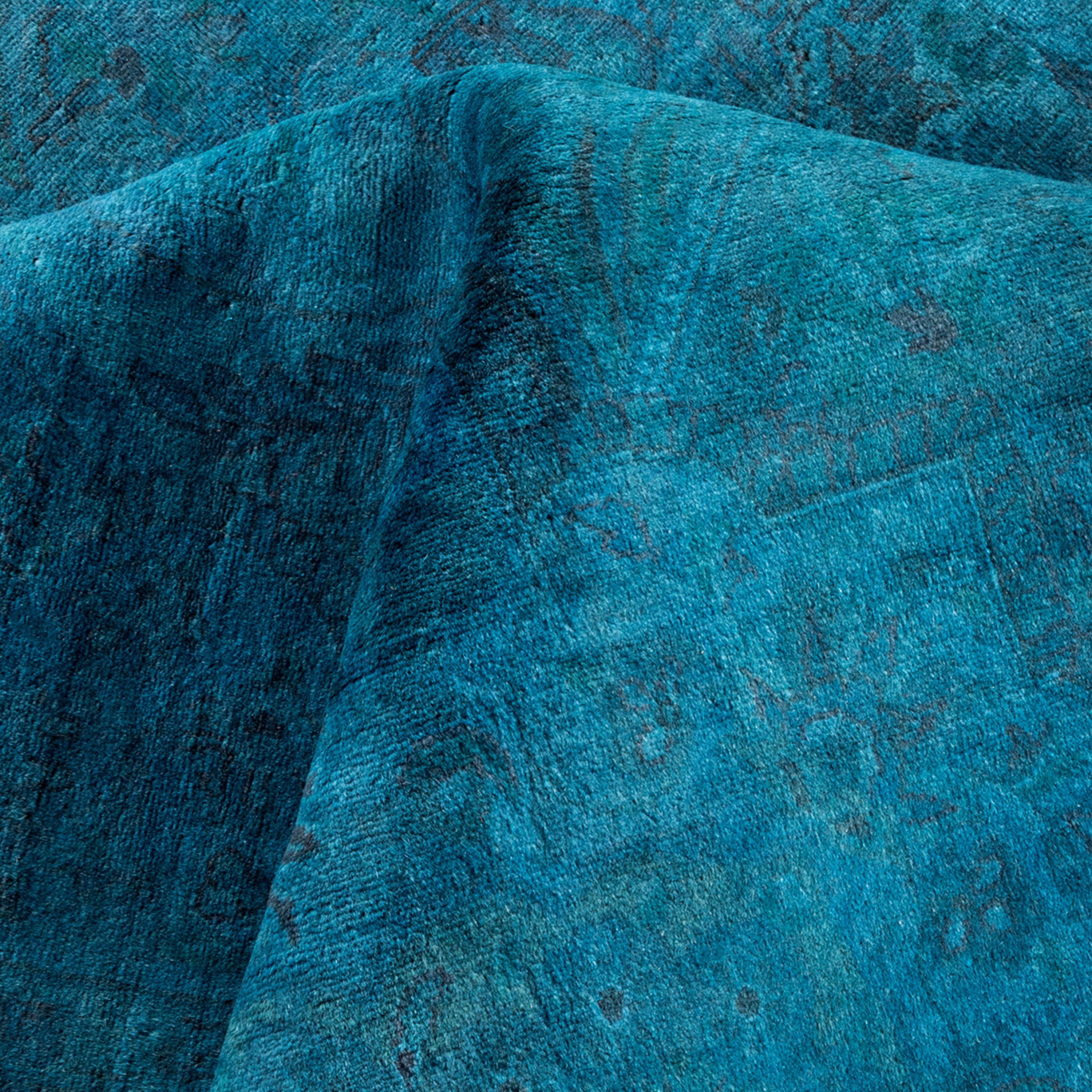 Blue Transitional Wool Rug - 10'2" x 13'10"