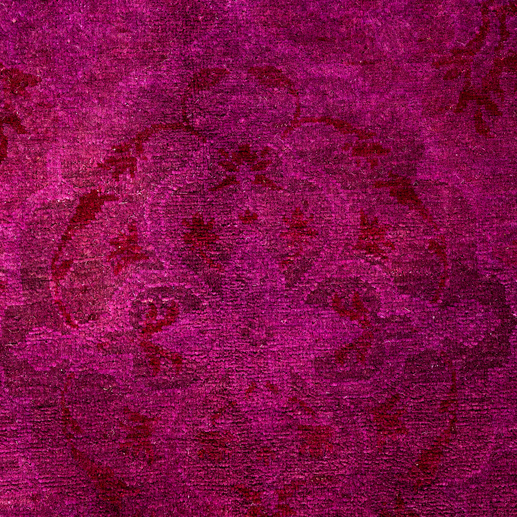Pink Transitional Wool Rug - 7'11" x 9'9"