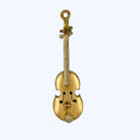 18K gold violin charm