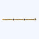 French Sapphire and Diamond Link Bracelet