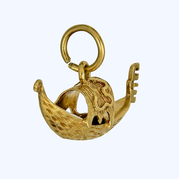 Italian 1980s gold gondola charm