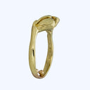 14K Yellow Gold Diamond Lotus Ring