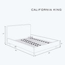 Emme Platform Bed Pearl Velvet / Cal King