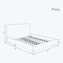 Emme Platform Bed Light Grey Velvet / Full