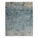 Blue Contemporary Tibetan Silk Rug - 8' X 10'