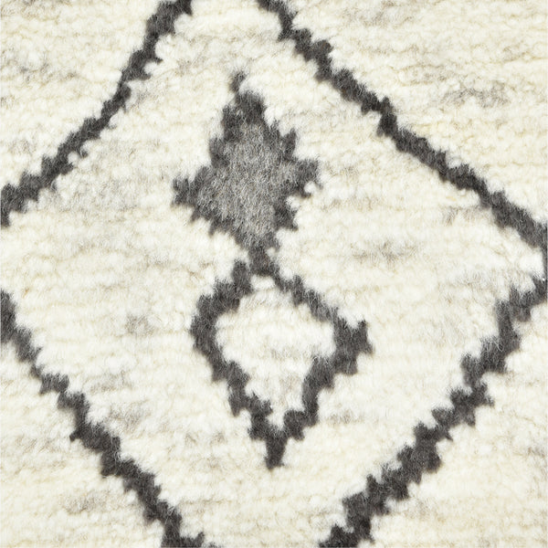 IVORY MOROCCAN WOOL COTTON BLEND RUG 5'  x 8'
