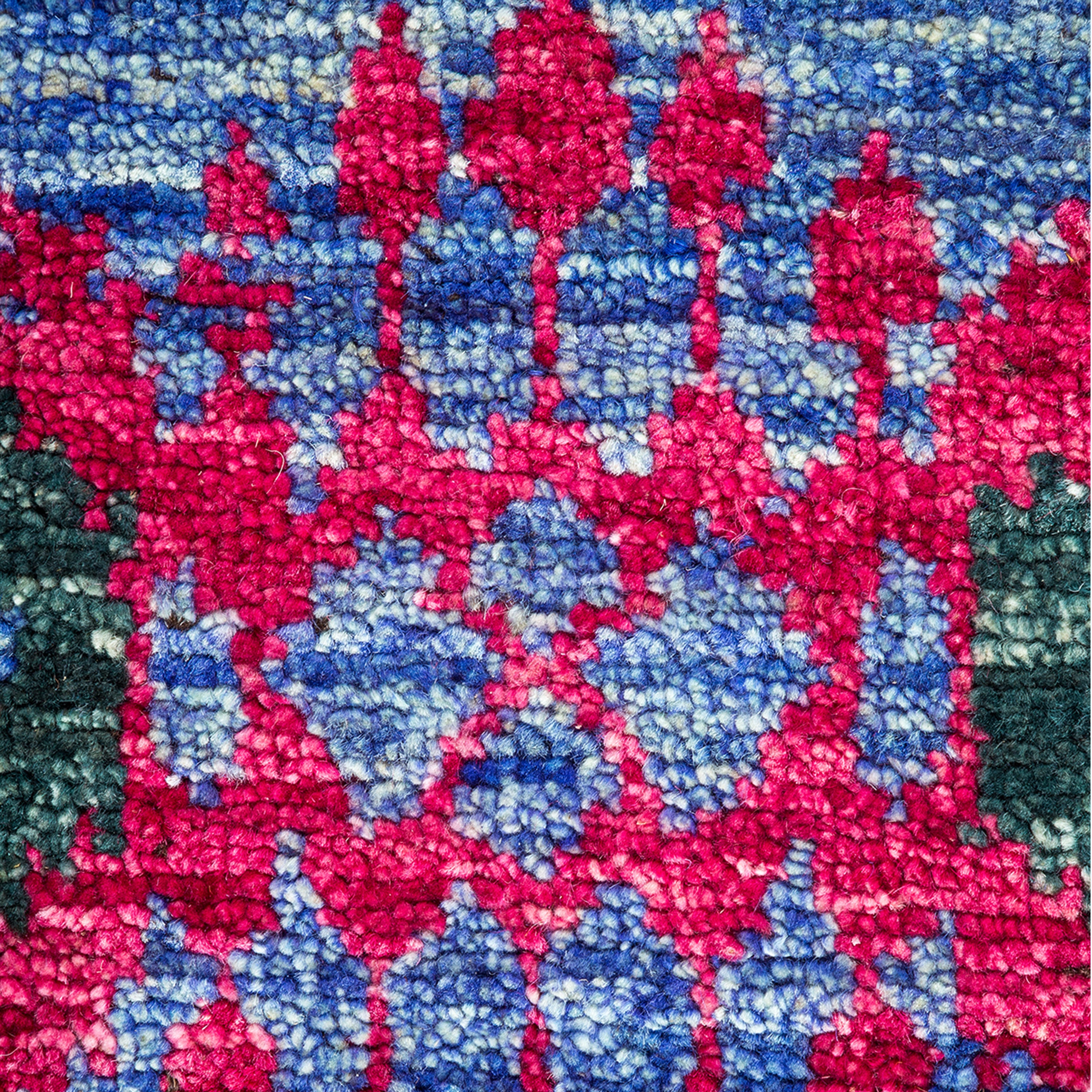 BLUE TRADITIONAL WOOL RUNNER - 4' 1" x 10' 1"