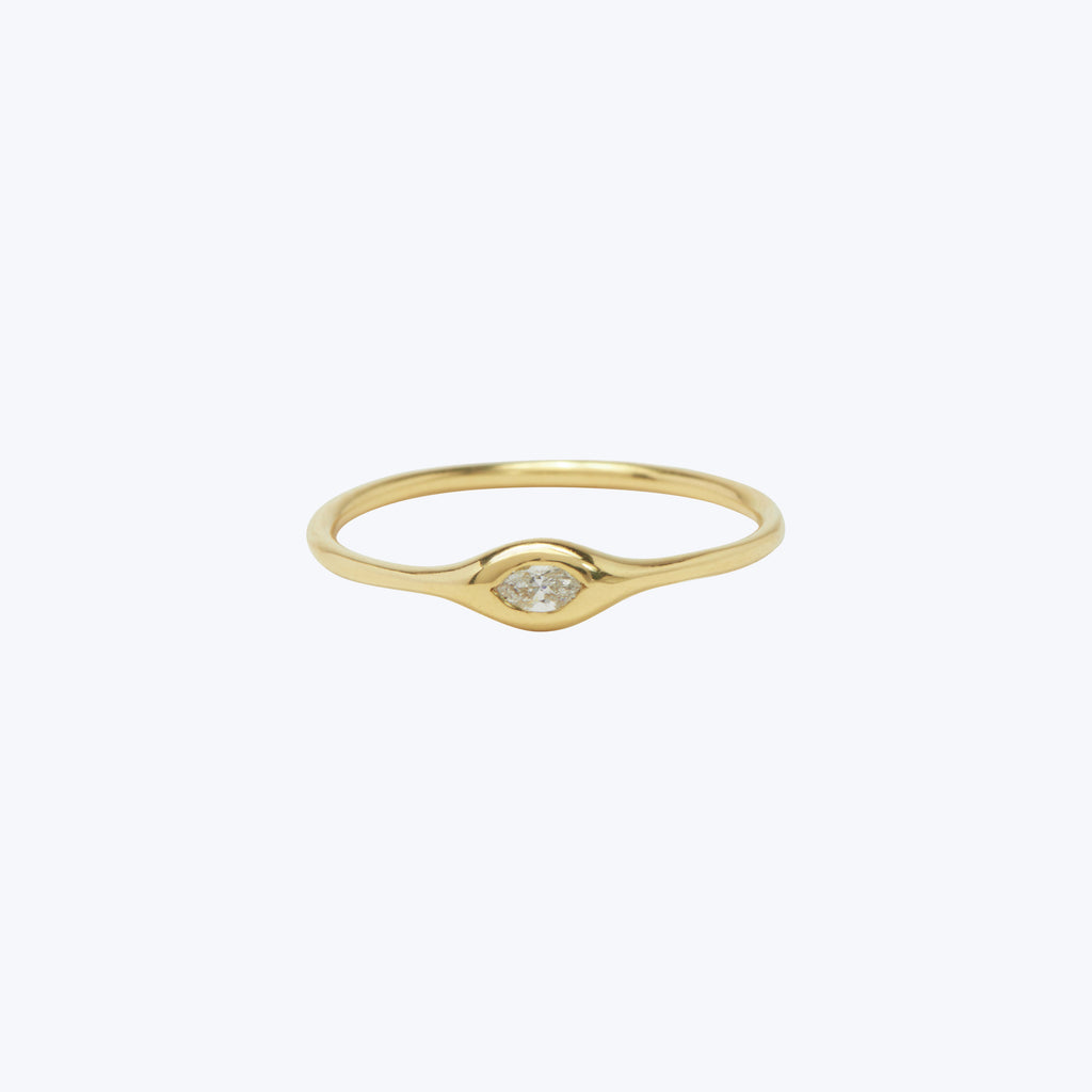 Mini Diamond Shape Ring - Marquise