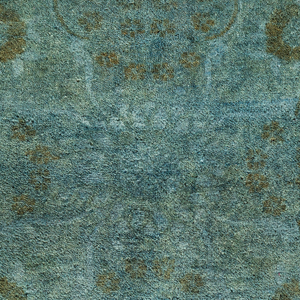Blue Overdyed Wool Rug - 9' 3" x 12' 3"